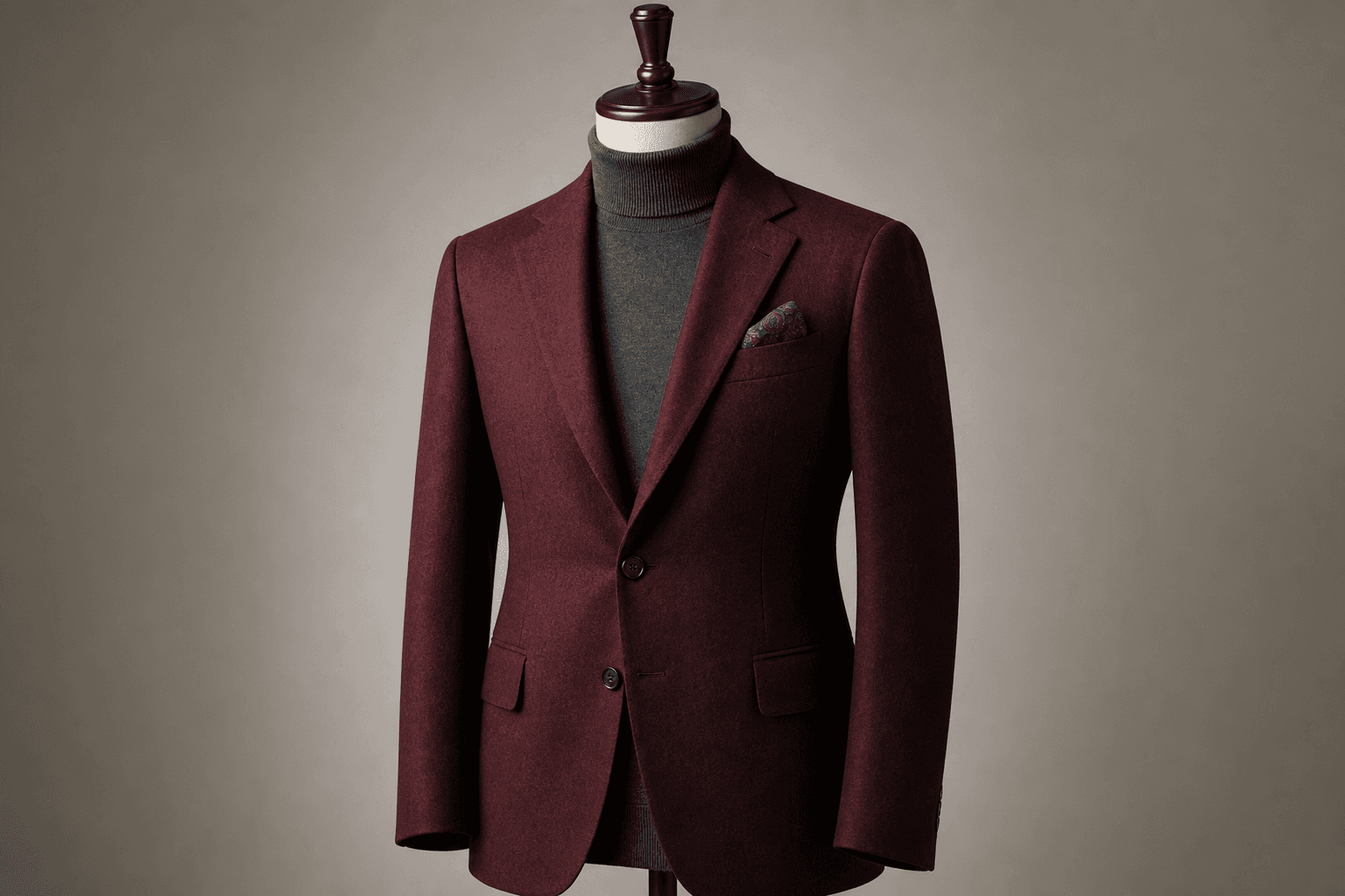 Burgundy Wool Blazer