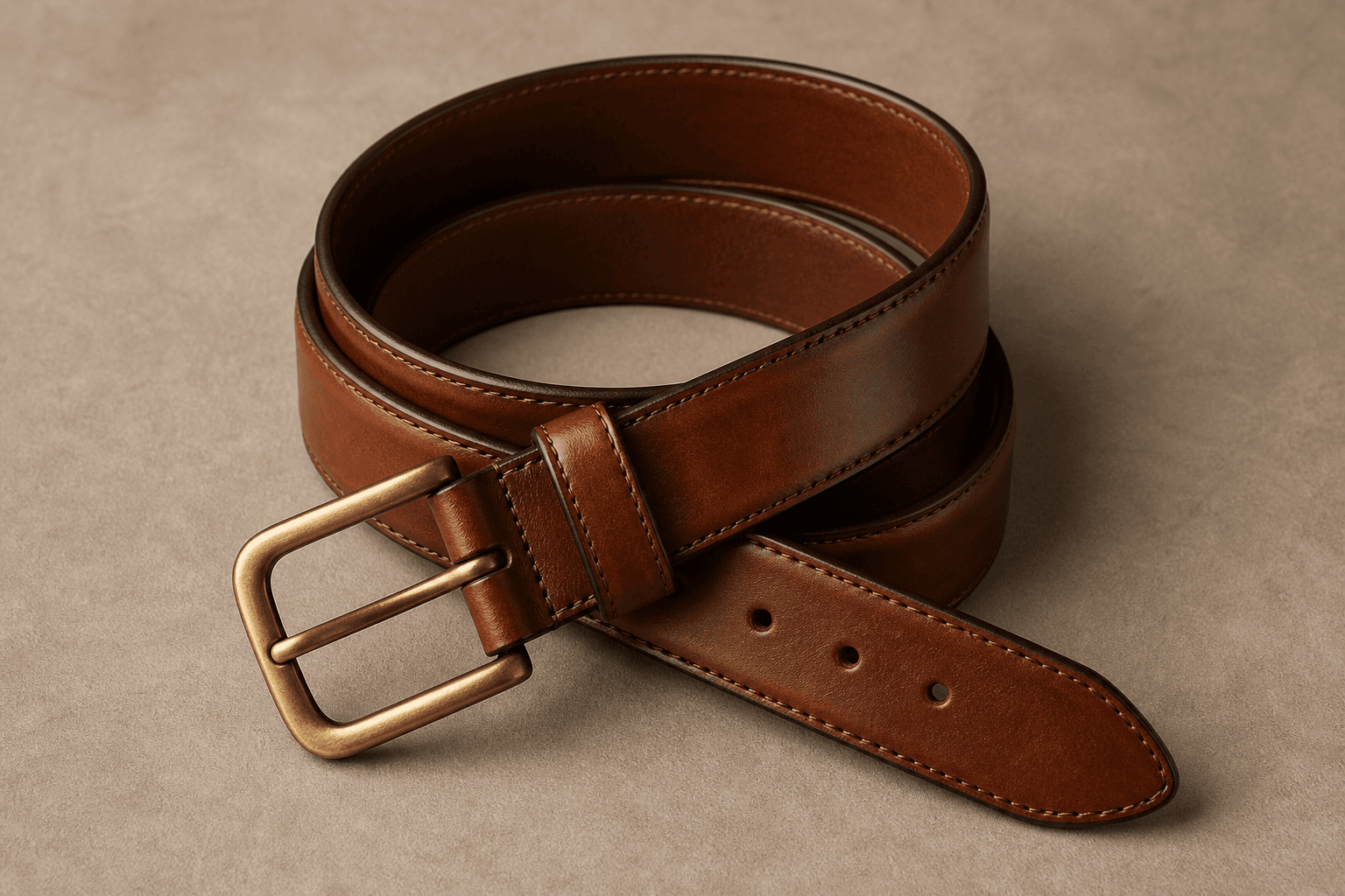 Cognac Leather Belt
