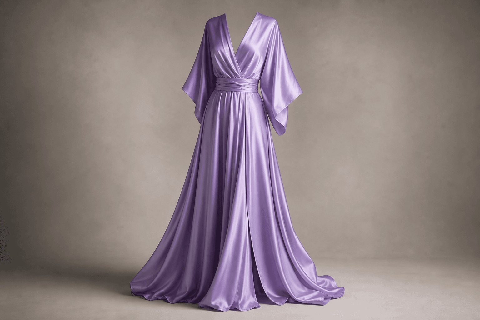Lilac Silk Maxi Dress