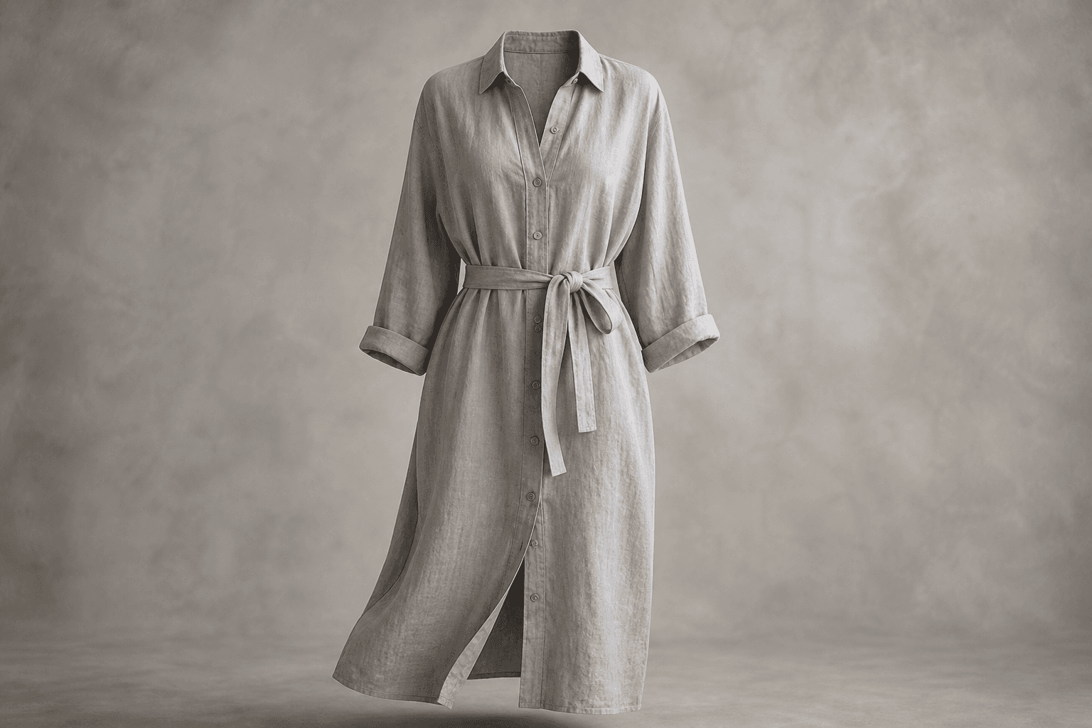 Mist Linen Shirt Dress