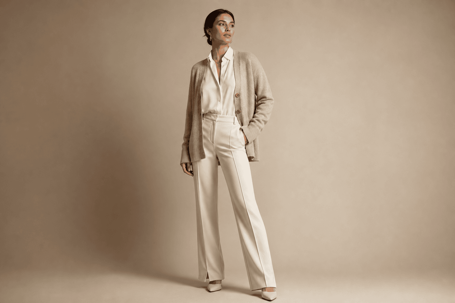 Oat Cashmere Cardigan