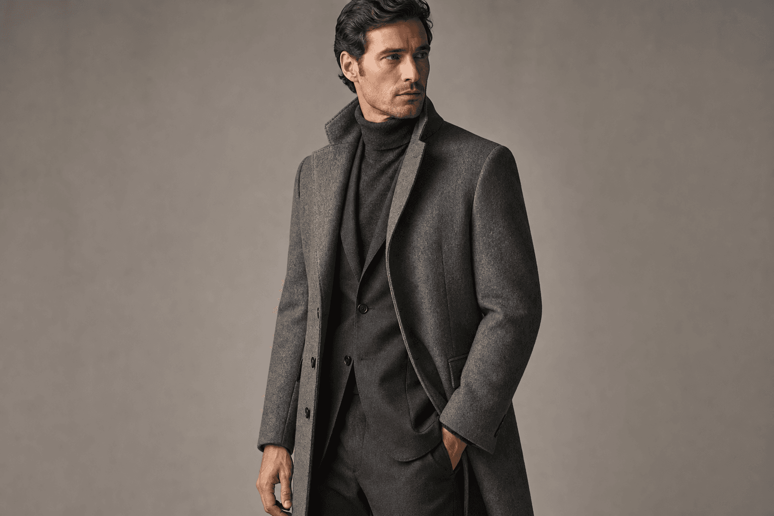 Pewter Wool Topcoat