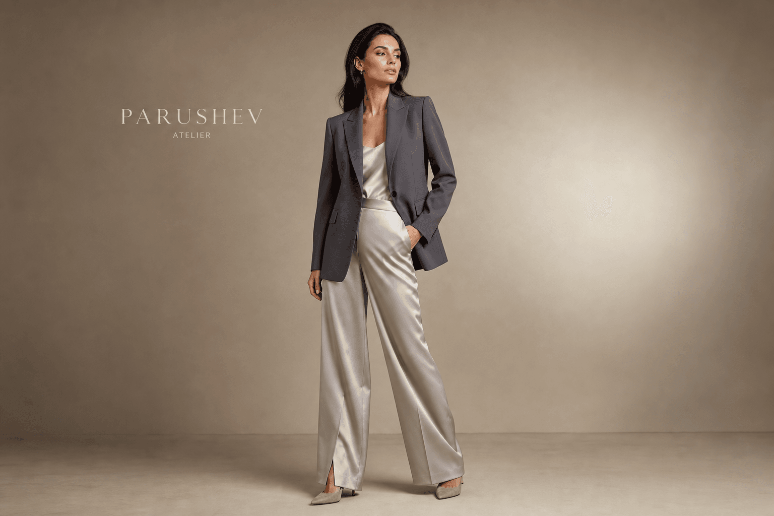 Slate Crepe Blazer