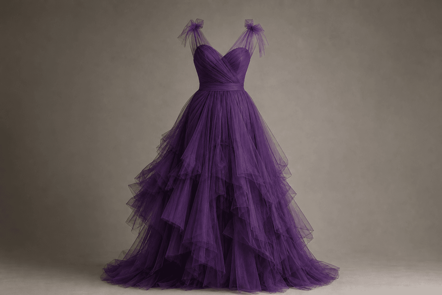 Violet Tulle Layered Dress